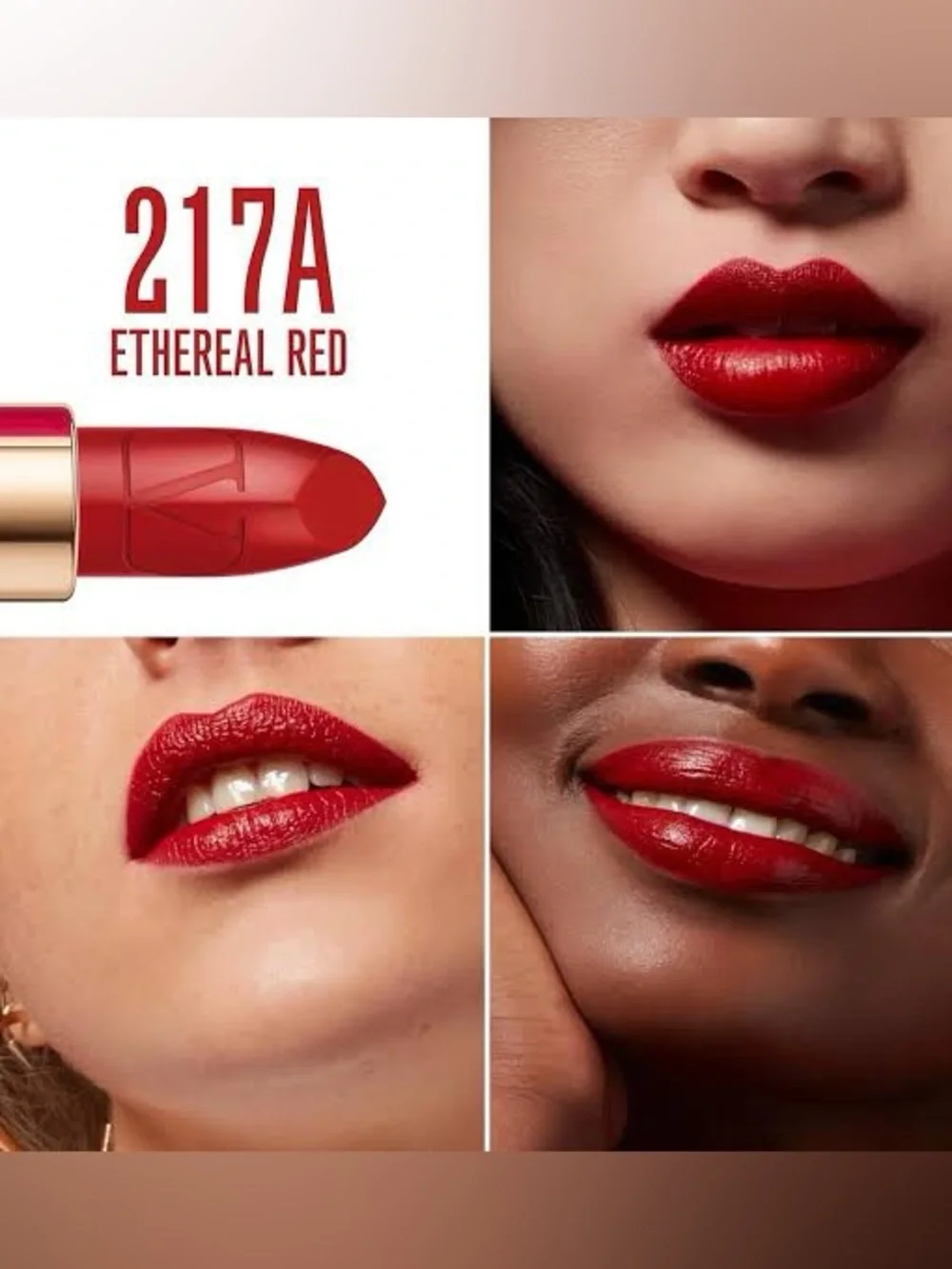 Valentino Minirosso 217A Satin Lipstick - Ethereal Red Shade